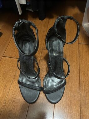 Forever 21 - Black Strappy Ankle Strap Heels - Women's